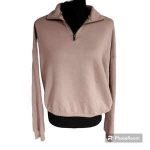 American Eagle Cropped 1/4 Zip Pullover Women's Sz M
